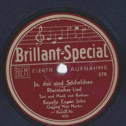 Kapelle Eugen Jahn - Ja, das sind Schelchen / Komm und...