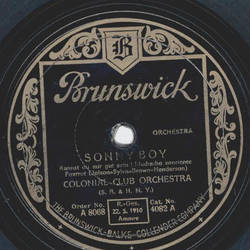 Colonial Club Orchestra - Sonny Boy / Blue Night