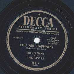 Bill Kenny of the Ink Spots - You are happiness / Moonlight Mystery