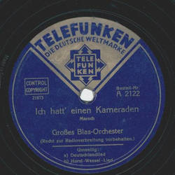 1. Musikkorps des Infanterie Regiments, Friedrich Ahlers - Von der Tann / Gru an Kiel