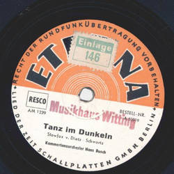 Hans Busch - Tanz im Dunkeln / Cest si bon