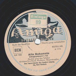 Kurt Henkels - Alte Bekannte, Schlagerpotpourri Teil I...