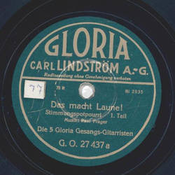 Die 5 Gloria Gesangs-Gitarristen - Das macht Laune, Stimmungspotpourri Teil I und II