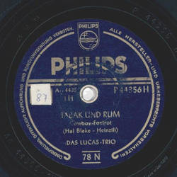 Das Lucas Trio - Tabak und Rum / Pudel Swing