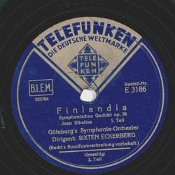 Gteborgs Symphonie-Orchester: Sixten Eckerberg - Finlandia Teil I und II