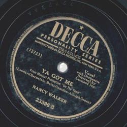 Nancy Walker - I can cook too / Ya got me