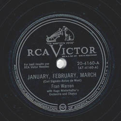 Fran Warren - January, February, March / Any time at all