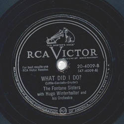 The Fontane Sisters - Bouncy Bouncy Bally / What did I do?