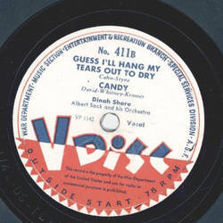 Woody Herman and the V-Disc All Stars - Somebody Loves Me / Dinah Store -  Guess Ill Hang My Tears Out To Dry , Candy