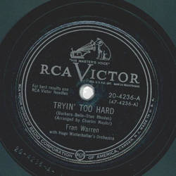 Fran Warren - Tryin too hard / The Boy next door