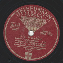 Orchester der Mailänder Scala - Die Masken, Ouvertüre Teil I und II
