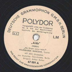 Hildegard Ranczak - Aida: Als Sieger kehre Heim / Des...