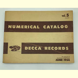 Numerical Catalog Decca Records, vol.5 