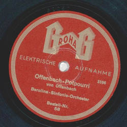 Berolina-Sinfonie-Orchester / Jazz-Sinfonie-Orchester: Joe London - Offenbach-Potpourri / Der kleine Zeisig spricht