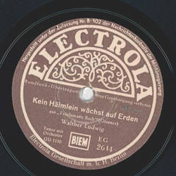 Walther Ludwig - Kein Hälmlein wächst auf Erden / Preis...
