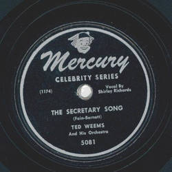Ted Weems - The Secretary Song / At the Candelight Cafe