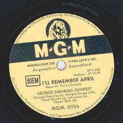 George Shearing Quintett - Jumping with Symphony sid / Ill remember April