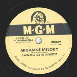 David Rose - I live for you / Migraine Melody