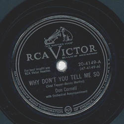 Don Cornell - Why dont you tell me so / If I had another...