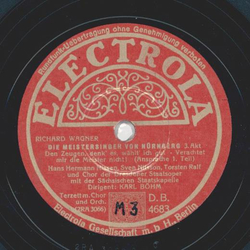 Karl Böhm - Die Meistersinger von Nürnberg : Den Zeugen...