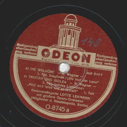 Lotte Lehmann - a) Die Walküre 1. Akt Sieglinde Du bist...