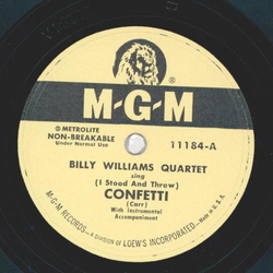 Billy Williams Quartet - Confetti / Dont grieve, dont sorrow, dont cry