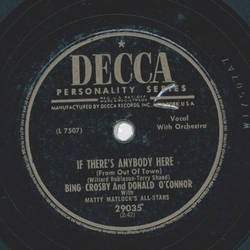 Bing Crosby - If theres anybody here / Back in the old routine