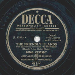 Bing Crosby - The Friendly Islands / All my Love