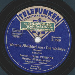 Hans Reimar - Wotans Abschied aus Die Walküre Teil I und II