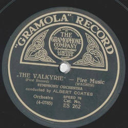 Albert Coates - The Valkyrie: Fire Music Teil I und II
