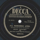 Bing Crosby - Ill remember April / So much in Love