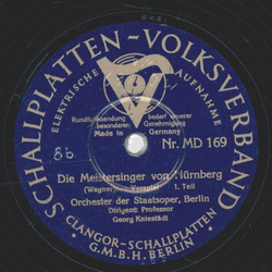 Georg Kniestdt - Die Meistersinger von Nrnberg, Vorspiel Teil I bis III / Tanz der Lehrbuben (2 Records)