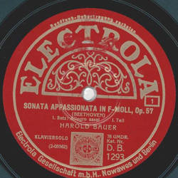 Harold Bauer - Sonata Apassionata in F-Moll. Op. 57 (2 Records)