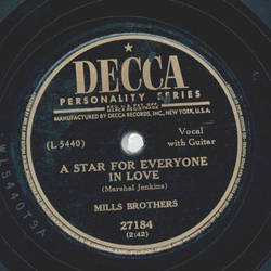 Mills Brothers - A Star for everyone in Love / Im afraid to love you