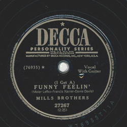 Mills Brothers - Funny Feelin / I dont mind being all alone