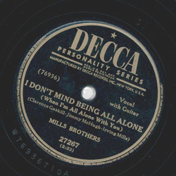 Mills Brothers - Funny Feelin / I dont mind being all alone