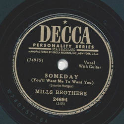 Mills Brothers - Someday / On a Chinse Honeymoon