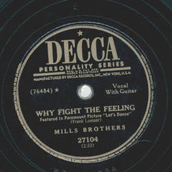 Mills Brothers - The Tunnel of Love / Why fight the feeling