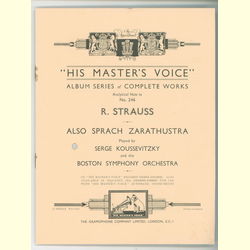 Serge Koussevitzky - R. Strauss Op. 30 Also Sprach Zarathustra  (Album,5 Records)