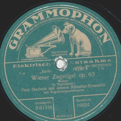 Paul Godwin - Wiener Zugvgel op. 63 / Les pre,ieres hirondelles