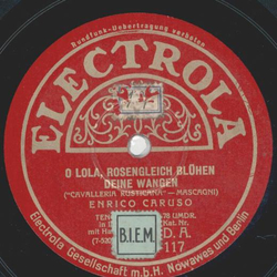 Enrico Caruso - O Lola, rosengleich blühen deine Wangen /...
