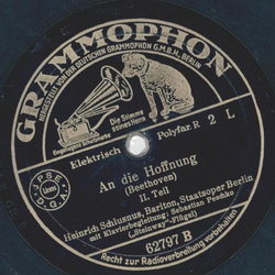 Heinrich Schlusnus - An die Hoffnung Teil I und II