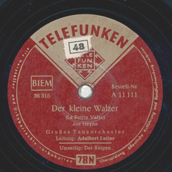 Großes Tanzorchester, Leitung: Adalbert Lutter - Der...