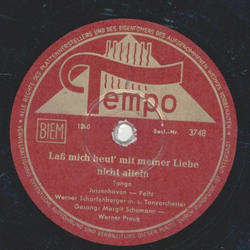 Werner Scharfenberger - Laß mich heut mit meiner Liebe...
