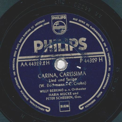 Willy Berking - Wo die Sdsee rauscht, Luana / Carina, Carissima