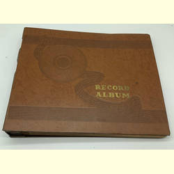 Schellackplattenalbum 25cm (10) hellbraun, mit Muster - Record Album