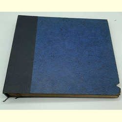 Schellackplattenalbum 25cm (10) blau, schwarz Muster