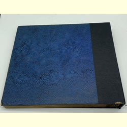 Schellackplattenalbum 25cm (10) blau, schwarz Muster
