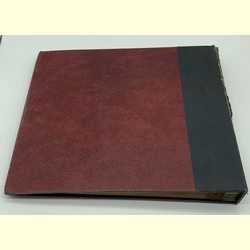 Schellackplattenalbum 25cm (10) dk-rot, schwarz Muster