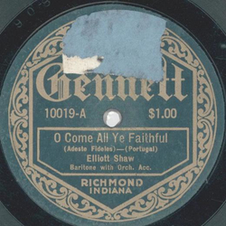 Elliott Shaw / Bell and Sharpe - O come all ye faithful / Beautiful Isle of Somewhere